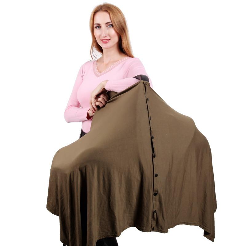 Multifunctional Nursing Cover Breastfeeding Scarf Baby Swaddle Car Seat Canopy Nursing Shawl with Buttons