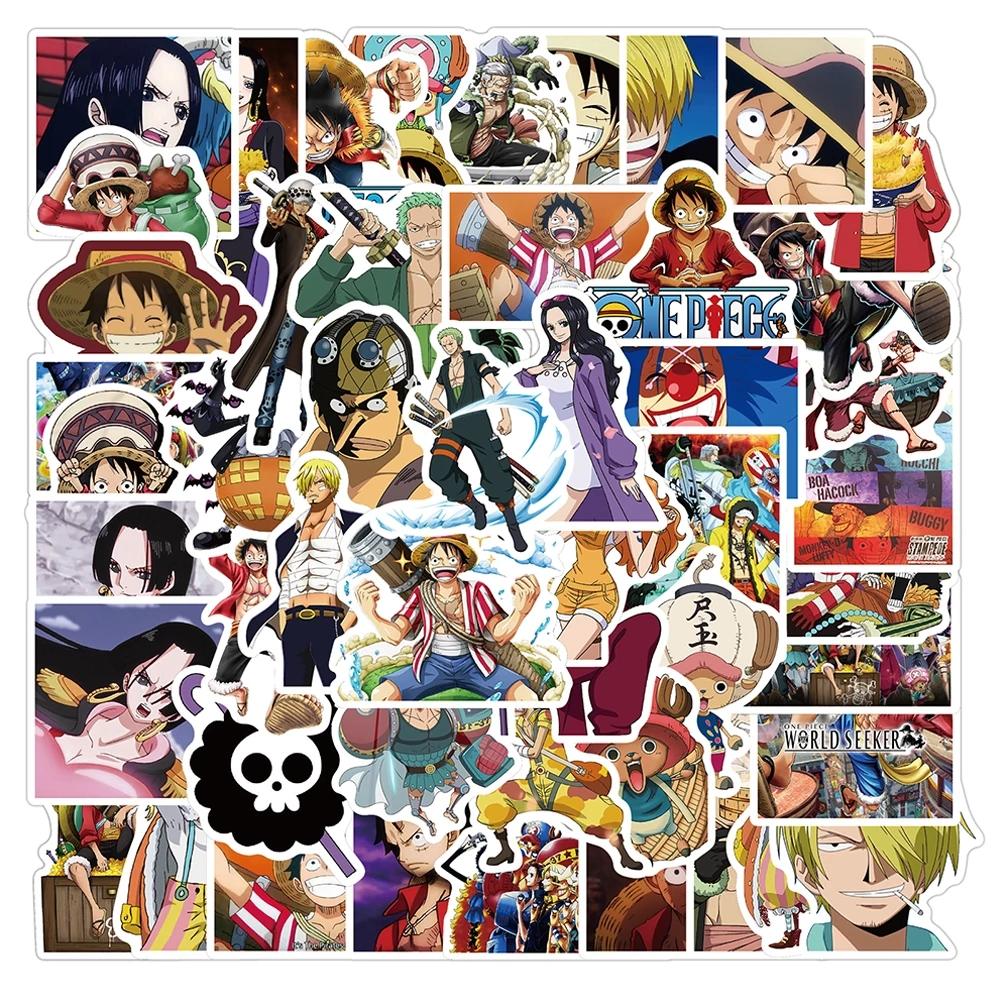 10/30/50pcs ONE PIECE Cartoon Graffiti Stickers Classic Anime Decals DIY Stationery Helmet Bicycle Cool Luffy Zoro Sticker