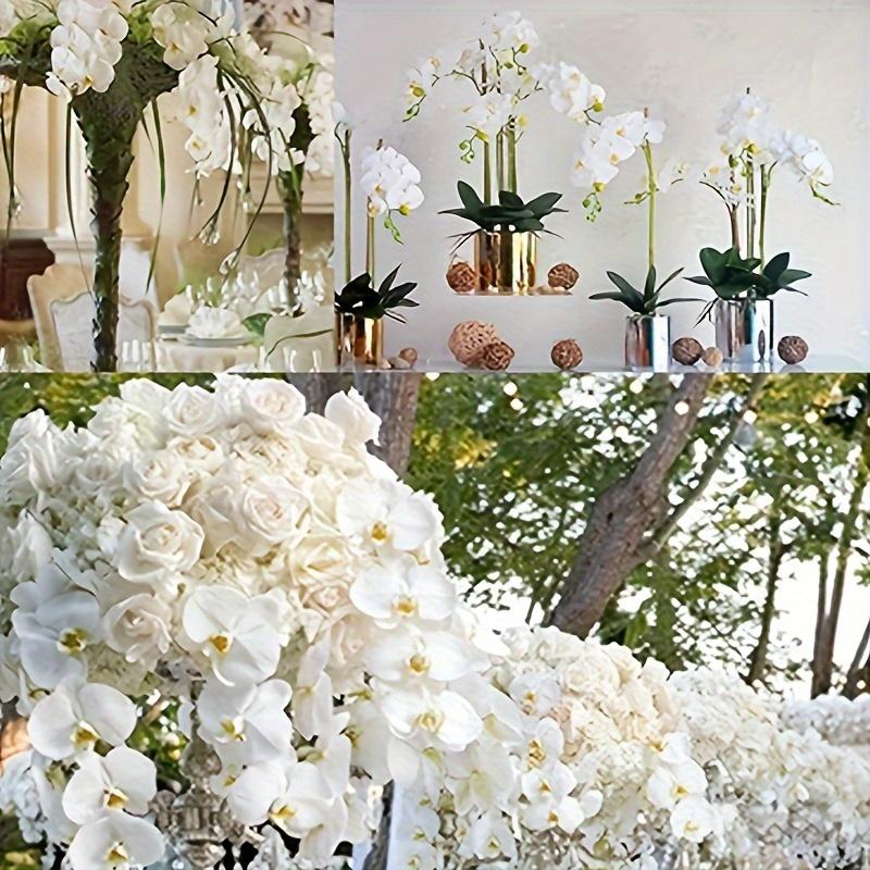 1PC of Retro White Orchid Artificial Butterfly Orchid, Long Stem, Ideal for Home and Kitchen Decoration, Desktop Display, Butterfly Orchid Decoration.