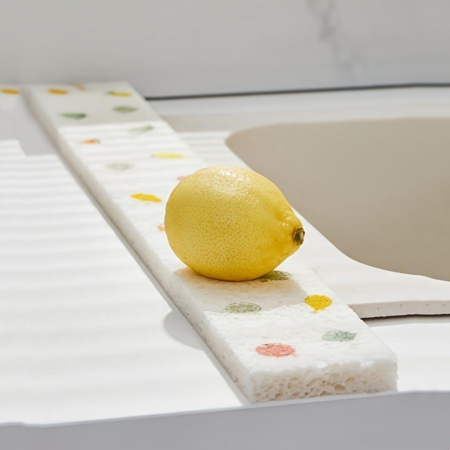 Spritzschutzschwamm für Küchenspüle, verstellbare Abtropfmatte für Geschirr, Wasserauffangwanne für Badezimmer, saugfähige Matte, Arbeitsplattenschutz
