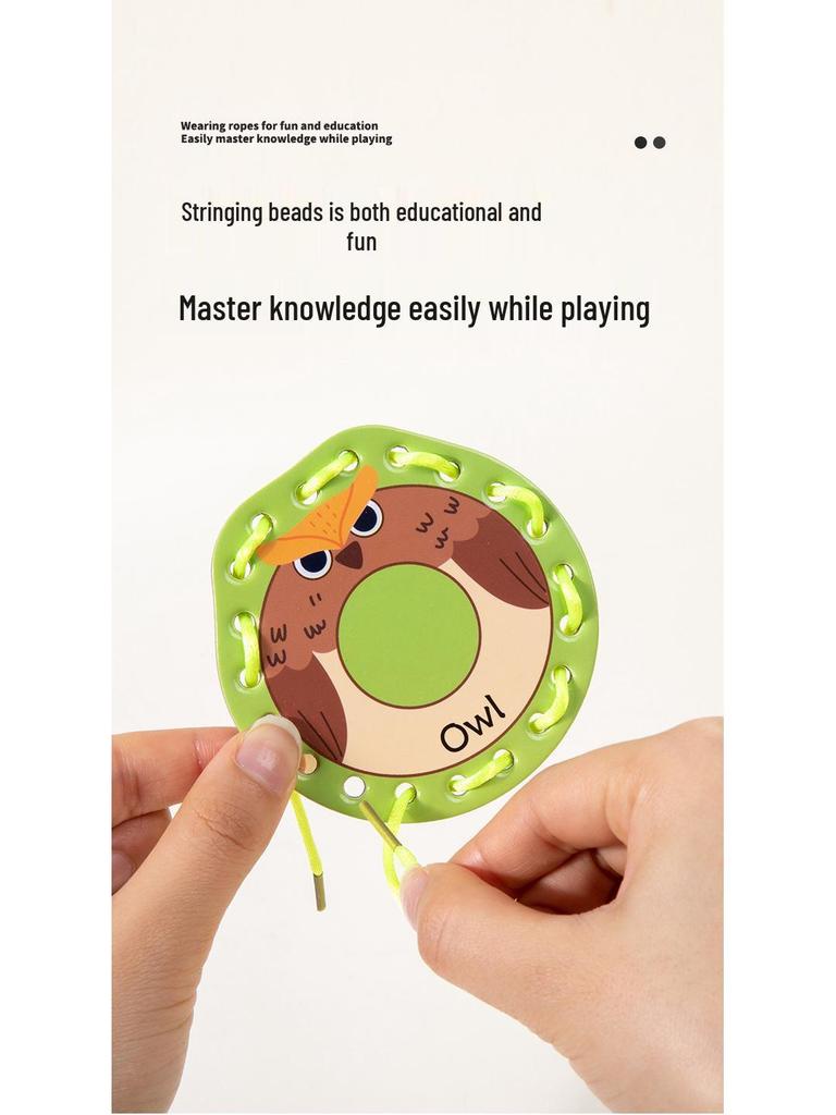 Children's Alphabet Lacing Cards: Educational Word Puzzle for Early Learning