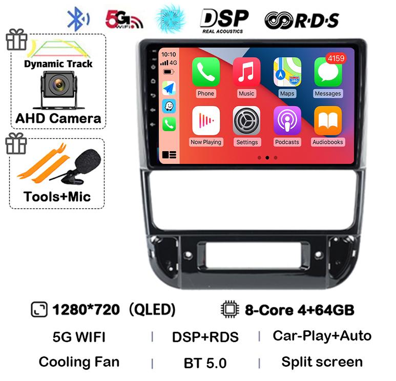 Android 14 Carplay Auto 4G+WIFI Car Radio For Peugeot 406 1995-2005 Multimedia Stereo Video Player GPS Navigation Audio QLED DSP