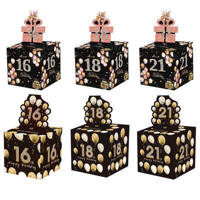 Birthday Surprise Cash Pull Gift Boxs 16th 18th 21st Money Gift Boxes New Surprise Money Box Party
