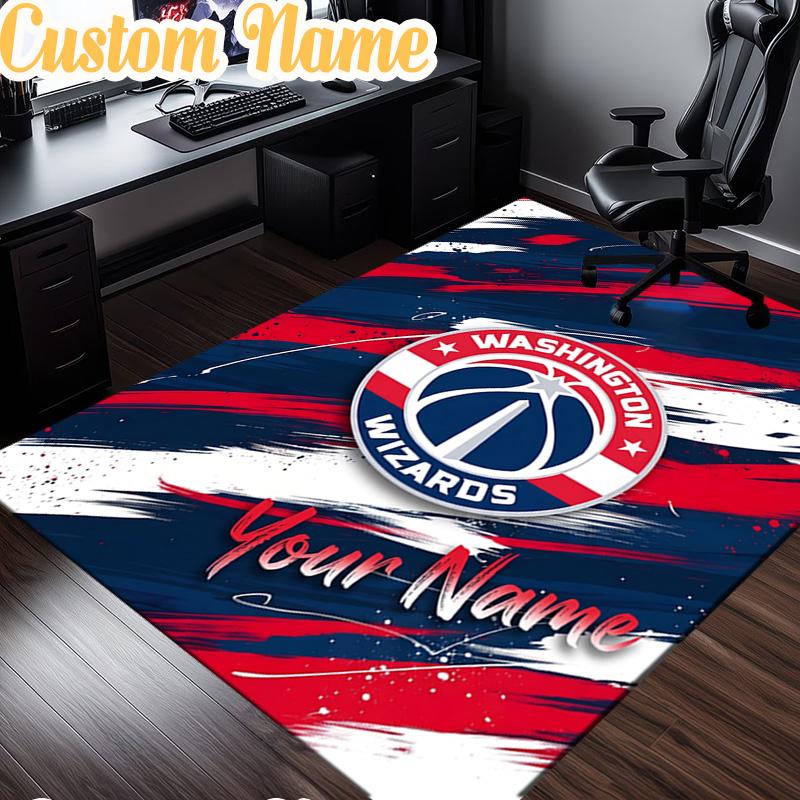Custom Name Washington basketball Stars Rug, Office Rug, Chair Rug, Carpet for Living Rooms, Doormat Game Rug Home Decor Christmas Gifts
