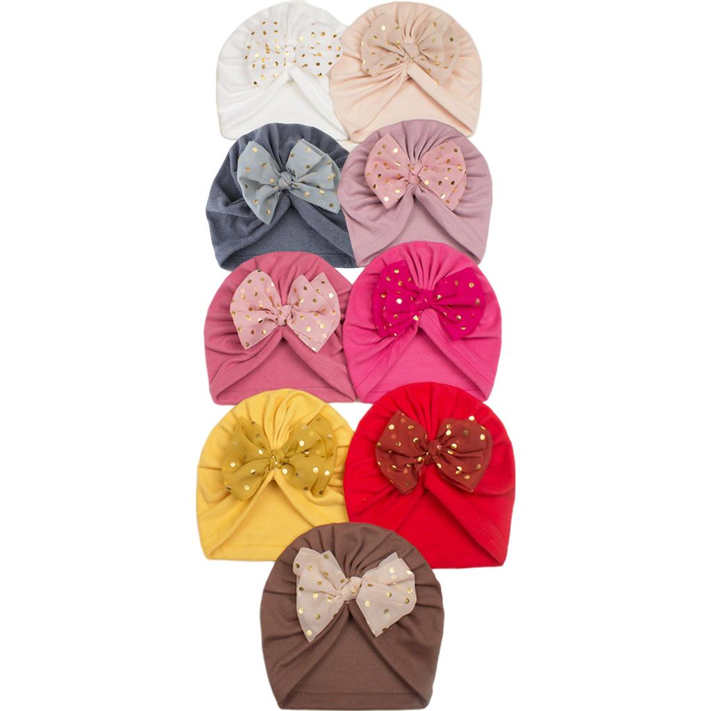 Baby Turban Newborn Baby Girl Hospital Hat Nursery Beanie Headwrap Multicolored for Baby Boy/Girl Nursery Beanie