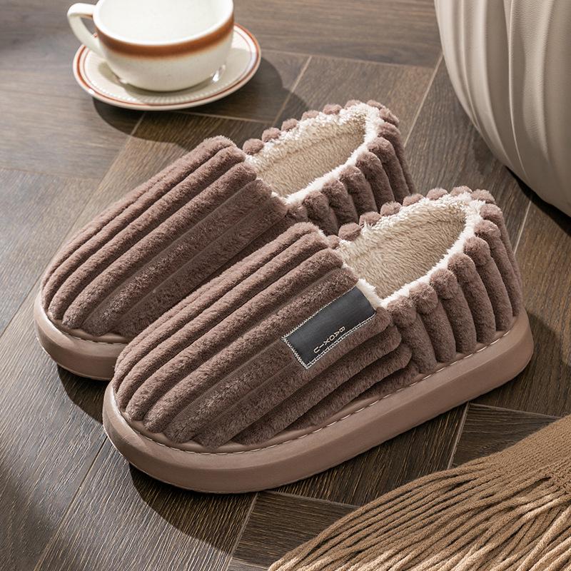 

Men s Plus Size Non-Slip Fluffy Cotton Slippers - New 2026 Autumn/Winter Indoor Warm Household Shoes 42-43 (Fits 40-41)