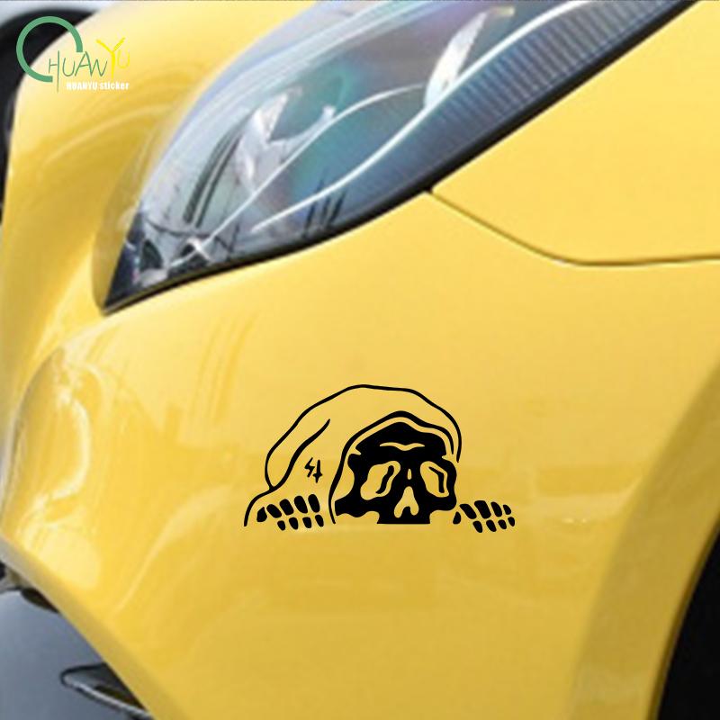 Peep Skeleton Car Sticker Decorated Windshield Windows Halloween  Lurking Reaper Ghost Stickers Die Cutting Vinyl Decals