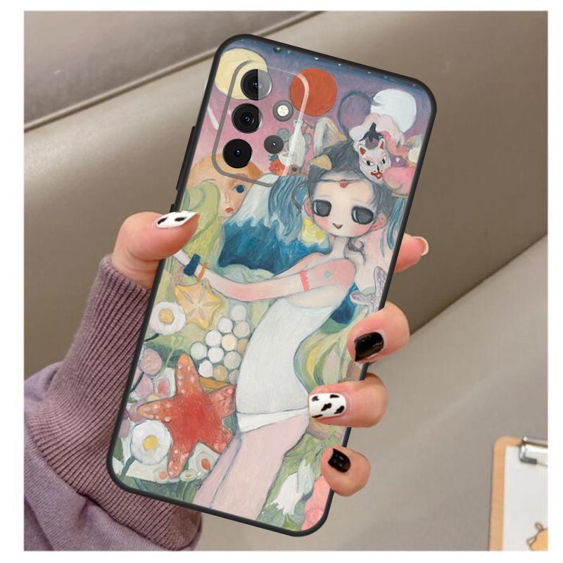 Cartoon Aesthetic Aya Takano Case For Samsung Galaxy A32 A52 A12 A22 A16 A26 A36 A56 A06 A55 A35 A15 A54 A34 A14 A13 A53