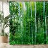 Serener Bambuswald Wasserdichter Schimmelresistenter Duschvorhang - Von der Natur inspiriertes Design für eine beruhigende Badezimmerdekoration