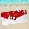 Christmas Print Super Absorbent Beach Towel, Comfortable Quick Drying Swimming Pool Towel, Large Beach Blanket