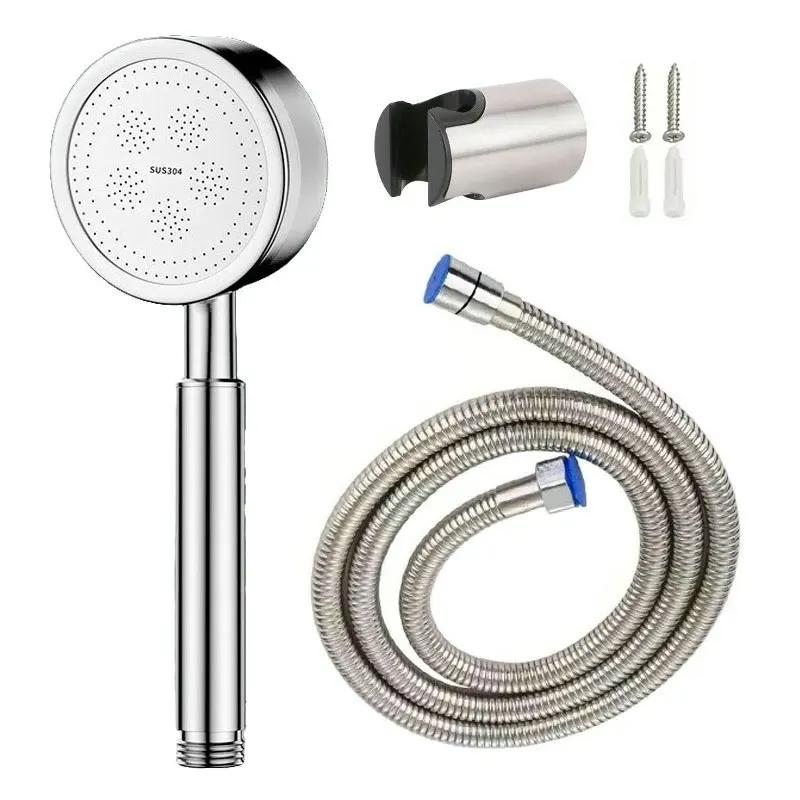 1pcs 304 Stainless Steel Pressurized Small Waist Shower Head Bathroom Shower Set Supercharged Rainfal Home Bathroom Accessories