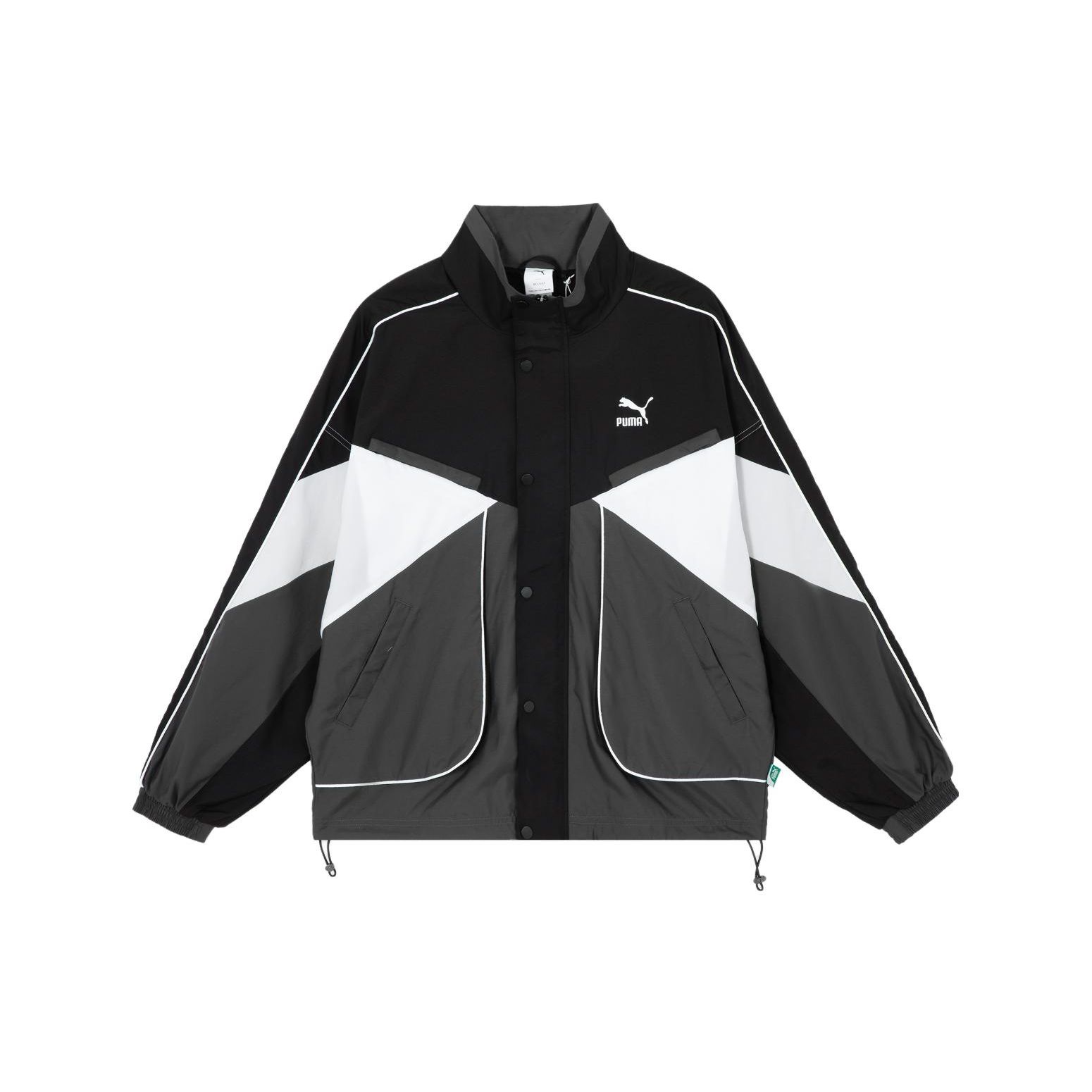 

PUMA Unisex Archive Pack Color-Block Oversized Track Jacket Black/Grey/White 622783-01 S