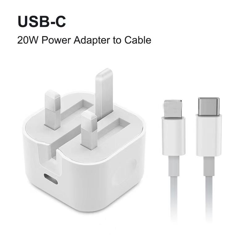 20W UK PD Fast Charger for iPhone 15 Pro/16 Tablet Hong Kong Version, Foldable Design