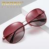 aoron Women's Gradual Change of Color Polarized Sunglasses Two-color Fashion Metal Sunglasses Women's Glasses