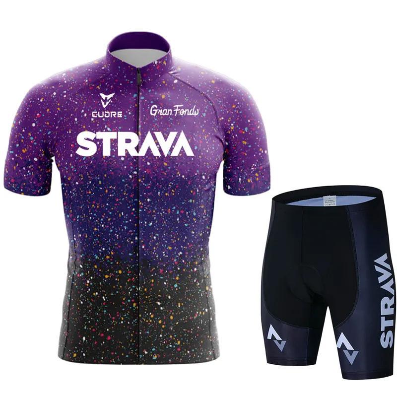2023 Cross-border STRAVA Tour de France cycling wear short-sleeve set with quick drying clothes available for drawing