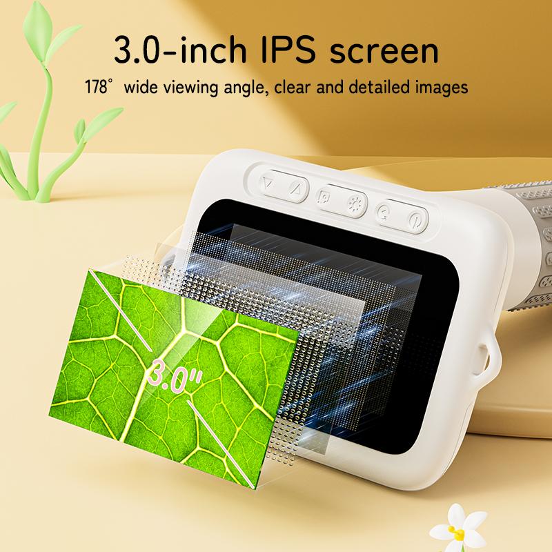 Microscope for Kids 3-Inch Eye-Protection LCD Screen Digital Microscope Scientific Educational Toys Gifts for Christmas Birthday