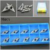 10pcs For Aluminum VCGT110308-AK H01 Silver Inserts Lathe Metalwork Tool Cutting