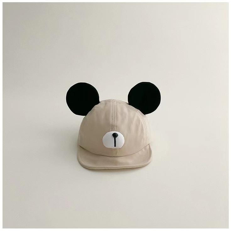 

Spring and Autumn baby hat with wide brim, boys and girls fishing hat with big ears, small child and infant sun protection cap 1-5Y красный