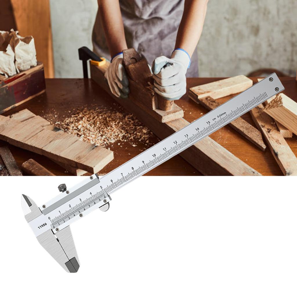 Stainless Steel Vernier Caliper 150/200/300mm Caliper Measuring Tool Manual Micrometer for Depth Diameter Measurement
