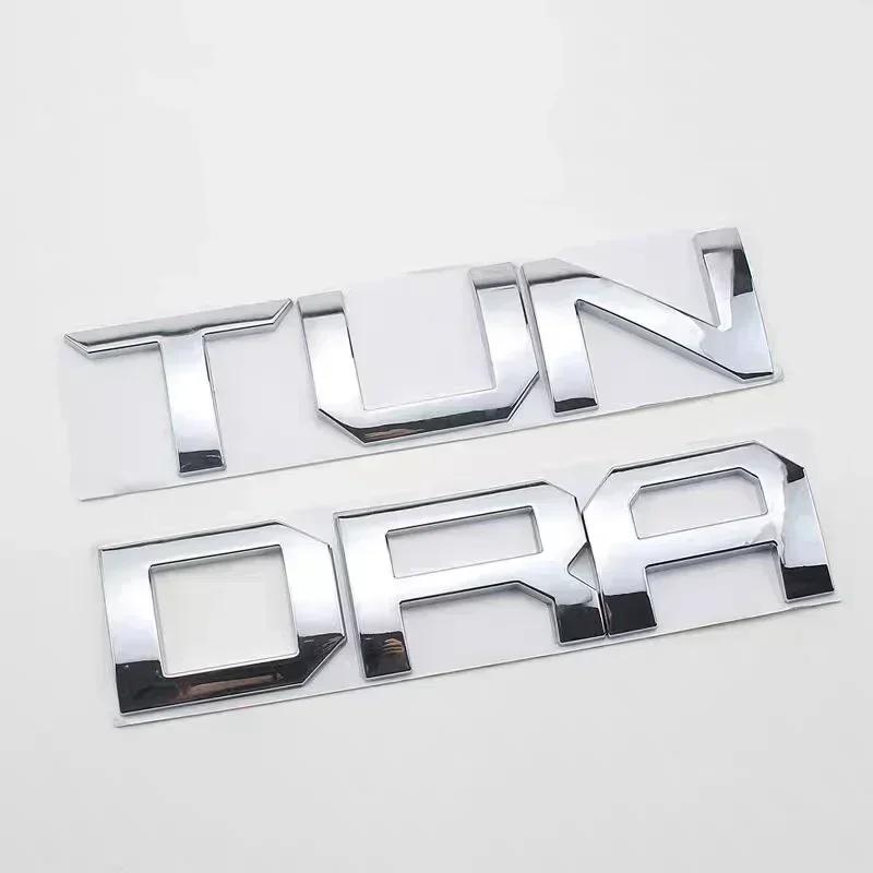 3D glossy black silver letters For Toyota TUNDRA Trunk Emblem Badge Stickers car accessories modified car sticker FE6