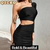 Kadın Moda Yaz İlkbahar Düz Renk Baskılı Günlük Elbiseler