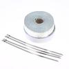 Nastro Termico per Silenziatore di Motocicletta Fascia di Scarico Heat Wrap Scudo Termico Isolamento Con Fascette in Acciaio Inossidabile 5M Foglio di Alluminio