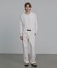DECOROSO Mix Ribbed Round Cardigan [White]
