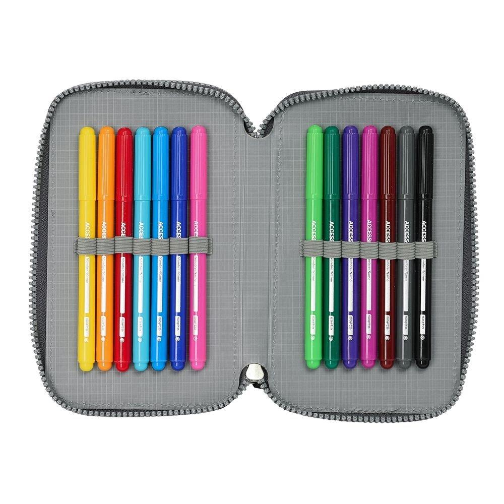 Real Madrid pencil case with equipment double filled pencil case 28 pcs 412524854 multicolor