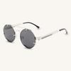 Steampunk Vintage Round Metal Sunglasses Men and Women Hip Hop Stylish Fashion Shades Glamour Trend Designer Shades UV400