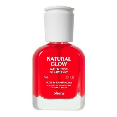 Ohora Natural Glow Water Syrup Nail Strengthener Strawberry, 15ml