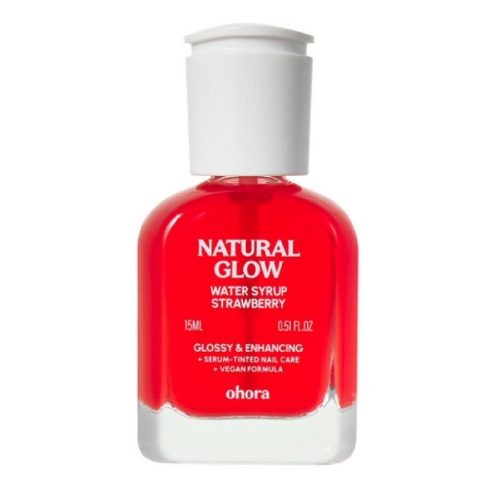 Ohora Natural Glow Water Syrup Rinforzante per Unghie Fragola, 15ml