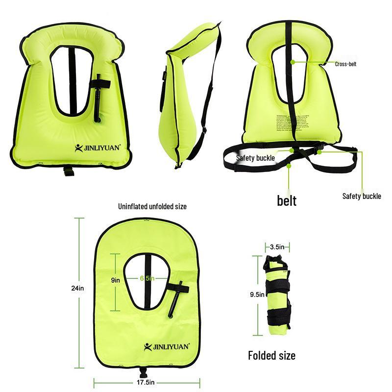 Gilet di sicurezza gonfiabile per snorkeling e nuoto