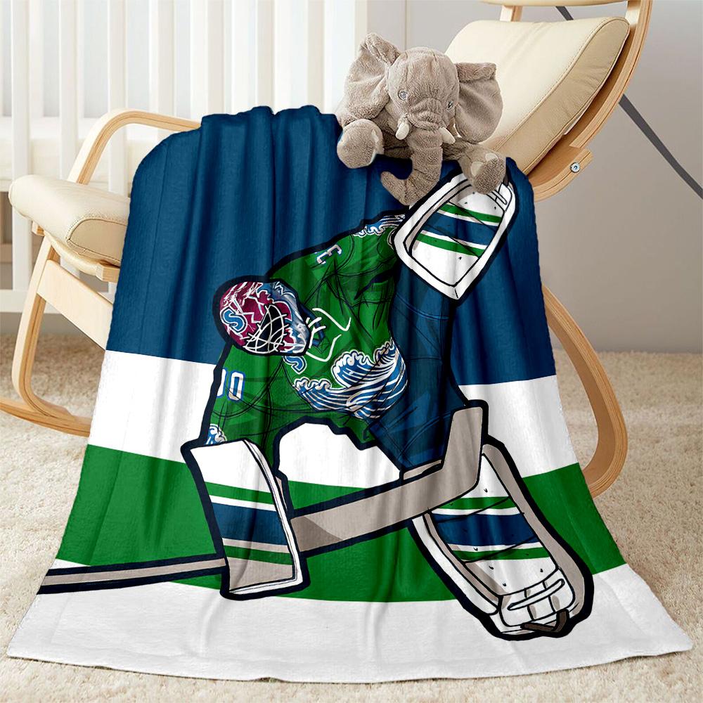 Hockey Blanket Soft & Cozy Great for Office Sofa Chair for All Seasons Playful Design Gift for Travel Home Birthdays