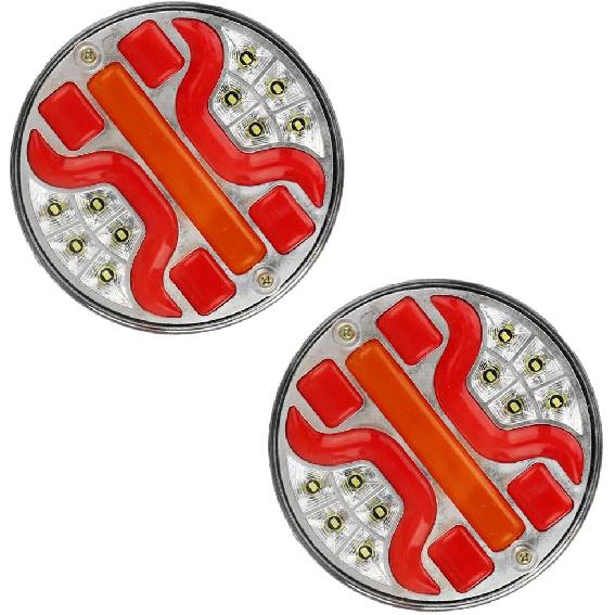

Round LED Trailer Light, 5 Trailer Light, 42-LEDs Reverse Light, Rear Tail Light, Suitable for a Multitude of 12V-24V Vehicles