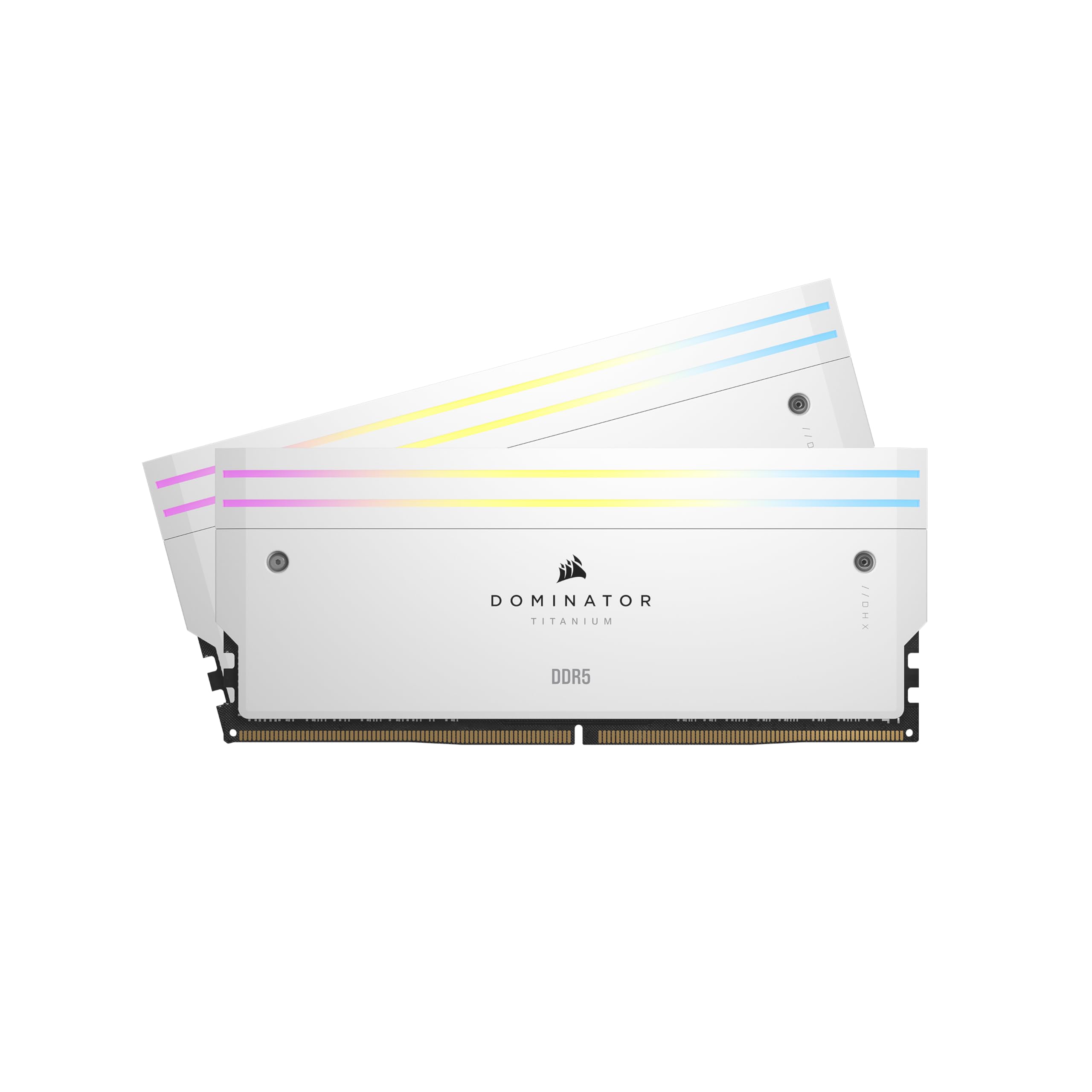 

CORSAIR Desktop PC Memory DOMINATOR TITANIUM DDR5 Series Intel XMP Memory Kit 32GB White x CL34 CMP32GX5M2X7200C34W DDR5-7200MHz (PC5-57600) [16GB 2] білий