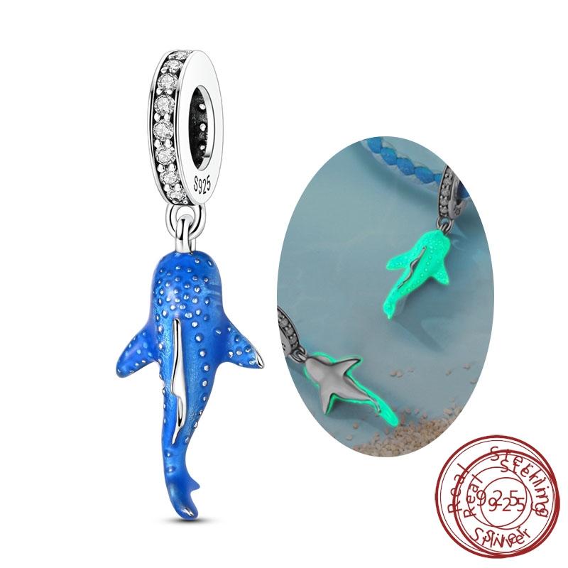 Original Copper Charms Beads Love Family Wings Whale Shark Charm Fit Bracelet Pendant Women Diy Fine Jewelry Gifts