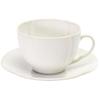 Aito Seisakusho Coffee Cup Microwave and Dishwasher White Jun Yang Mino Made In 335108 "Aim" & Saucer, Approx. 220ml, Safe, Glaze, Ware, Japan,
