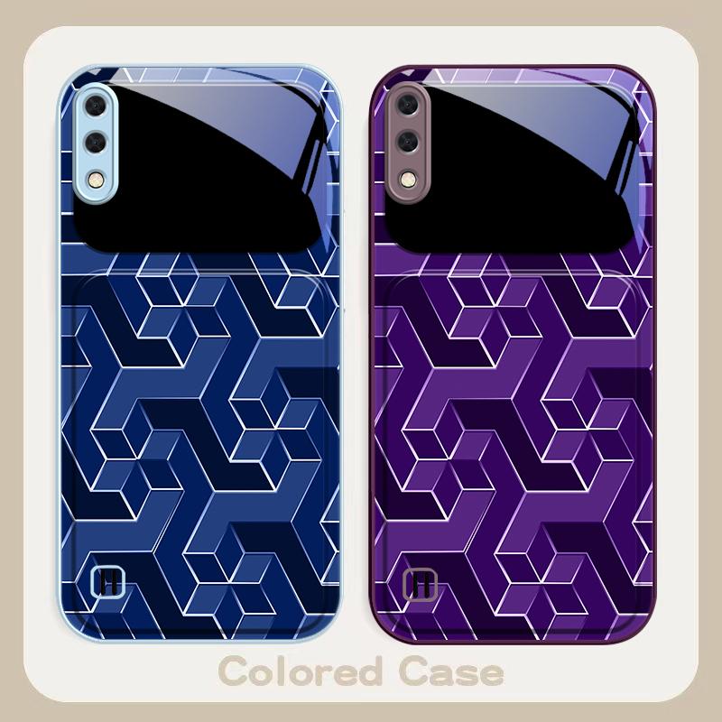 Abstract Geometric Grid For Samsung A01 02 03 Core 04 05 06 10 12 13 14 5G 15 16 M02 12 Note 8 9 10 20 Glass Ultra Phone Case