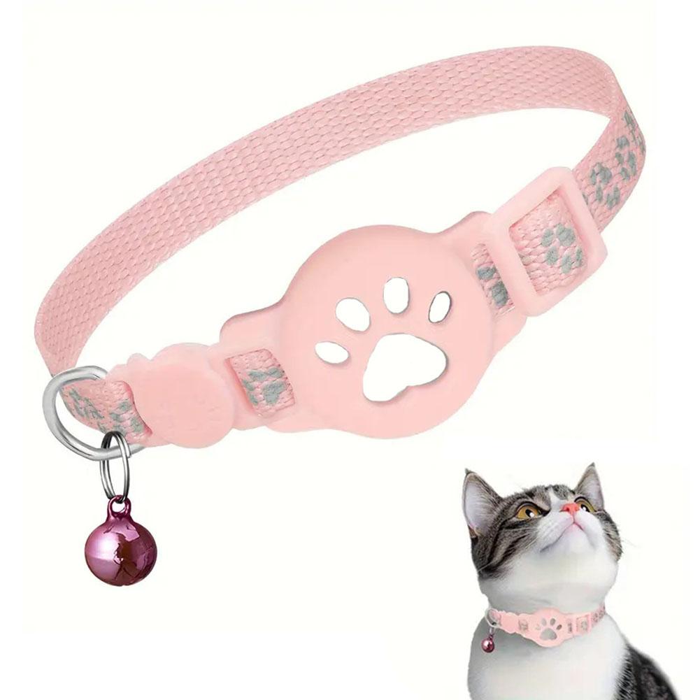 Cat Locator Collar Lightweight Adjustable Real Time GPS Tracking Outside Reflective Strips For Night Safety Enhance Pet Safety