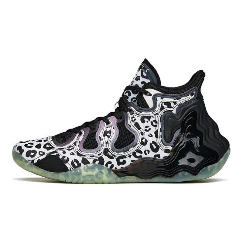 Anta Star Series Xingyue Snow Leopard men s mid-top basketball shoes white black, cushioned non-slip supportive 112131818A-3 42