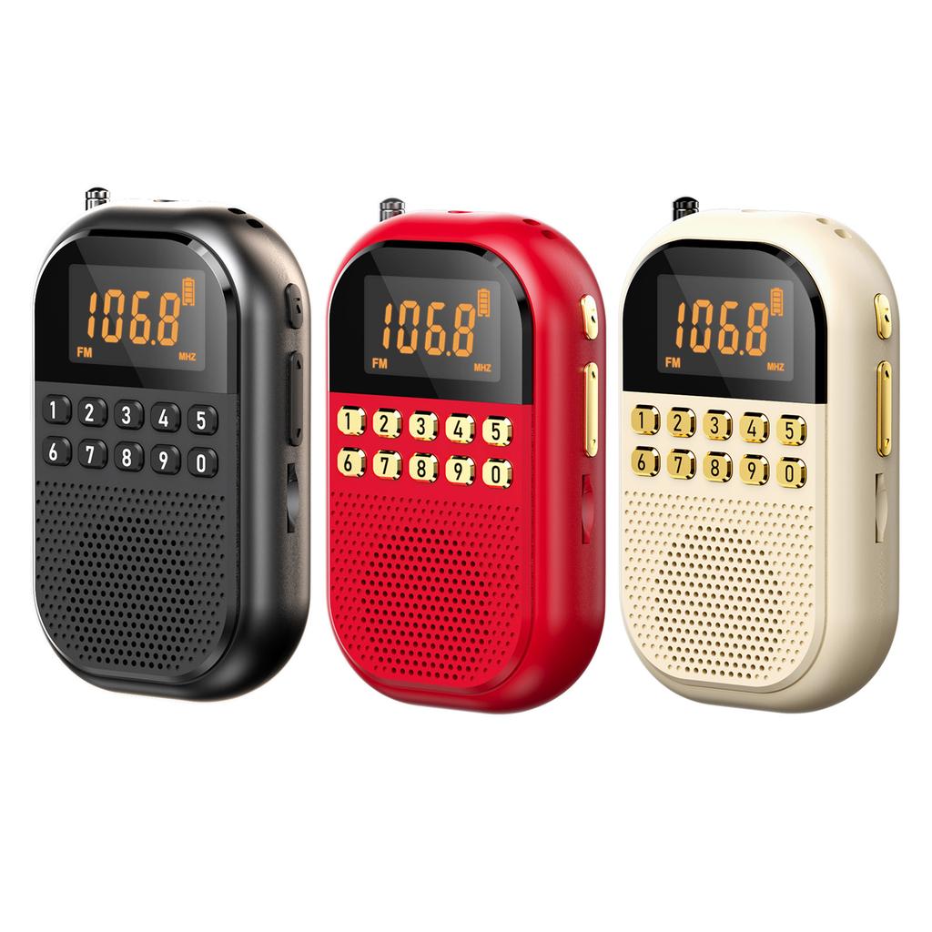 2025 New Mini Portable Radio FM/AM 1100mAh Card-rechargeable Bluetooth Radio