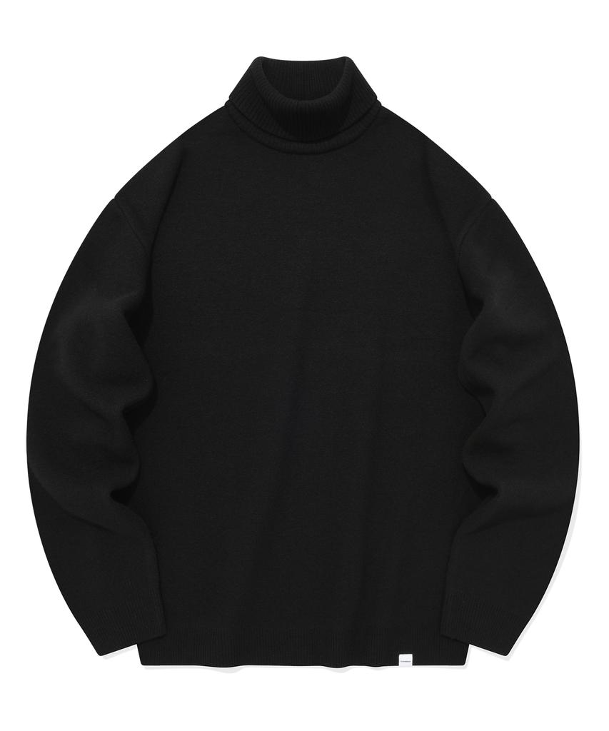 COVERNAT Lambswool Turtleneck Knit Black