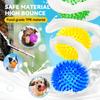 Large Dog Toy Squeaky Dog Durable Dog Aggressive Spiny Dog Balls for Clean Teeth and Puppy Chew Toys for Large Teething Toys 6-Pack 3.5-Inch Balls,