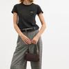 Coach Plaza 18 Brass Metal Hardware Faux Leather and Calfskin Shoulder Bag Small Women's Maple Brown