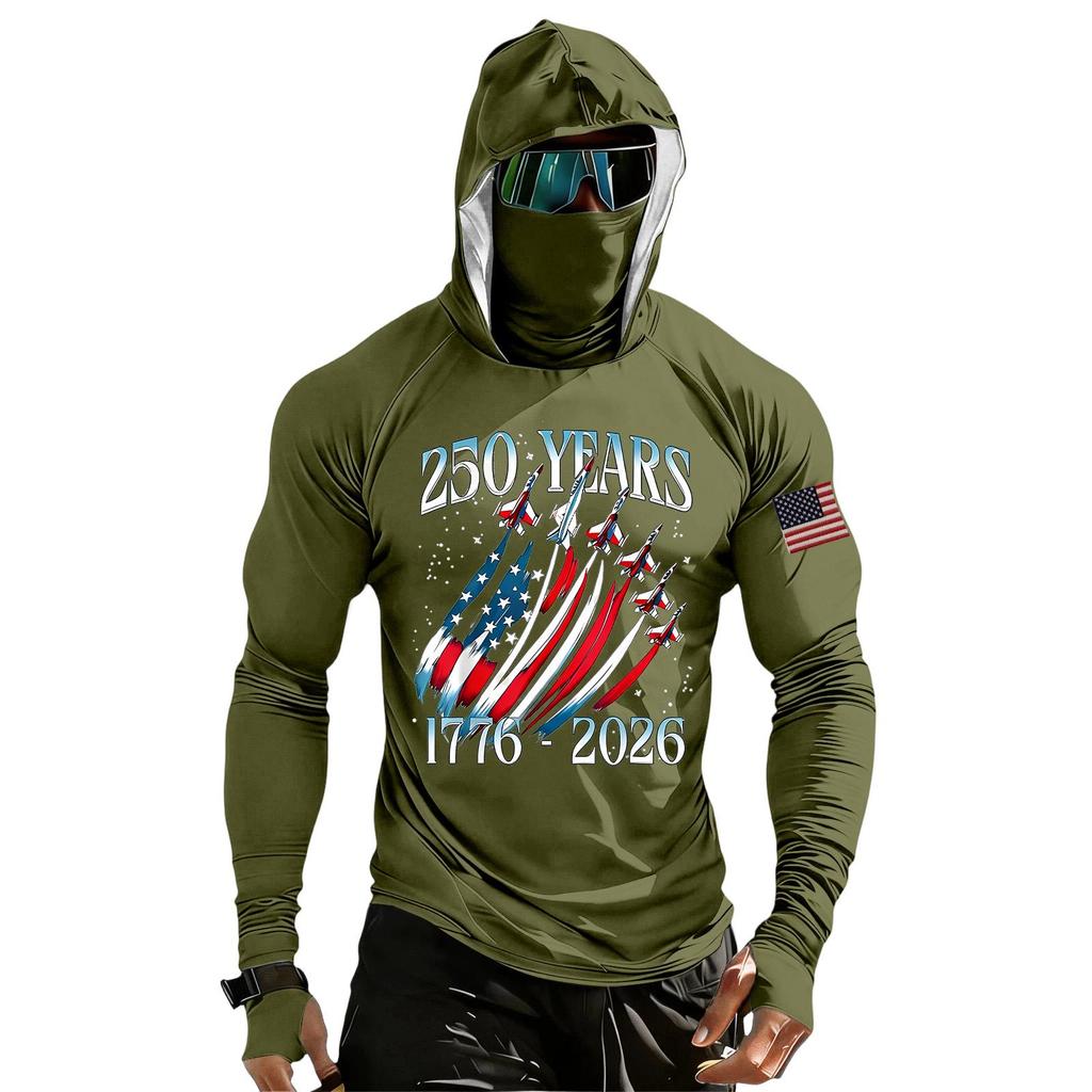 Herren Kapuzenpullover mit Raglanärmeln, Langarm-Sonnenschutzkleid, Leichtes atmungsaktives Outdoor-Sportoberteil mit Kapuze und Daumenlöchern