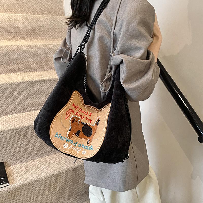 Commuter Backpack Bag Women's 2025 New College Style Tote Bag Large Capacity Shoulder Underarm Bag