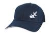 Japanese Style Cotton Cap with Japanese Pattern Embroidery Goldfish Navy White Embroidery
