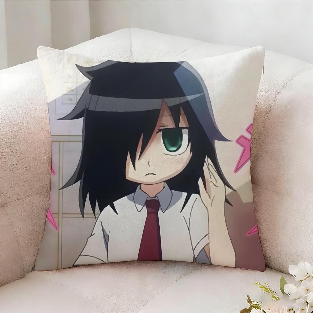 T-Tomoko Kuroki Anime Pillow Case Pillowcase, Double-Sided Printed, Sofa Cushion, Bedroom Headboard Pillow