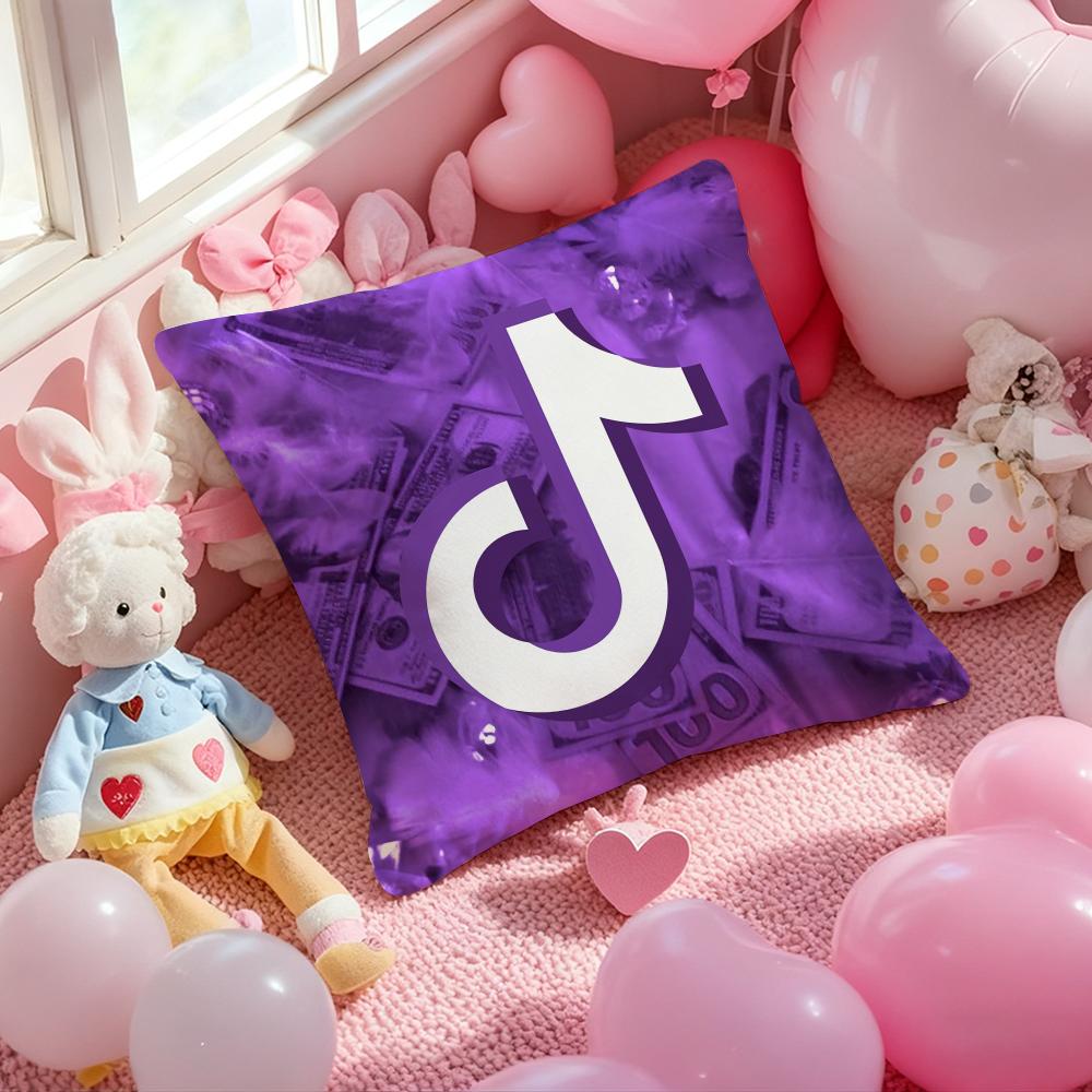 

Trendy T-Tiktoks Pillow Case Soft Plush Fabric Double-Sided Printed Cushion Cover Warm Winter Sofa Pillow Case 30cmx30cm
