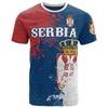 Serbian Flag National Emblem T Shirt For Men 3D Print Summer Casual T-shirt Fashion Sport O Collar Loose Short-sleeved Tee Shirt